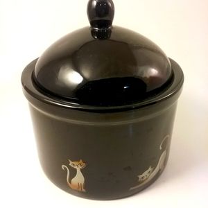 Black Siamese  Cat Canister